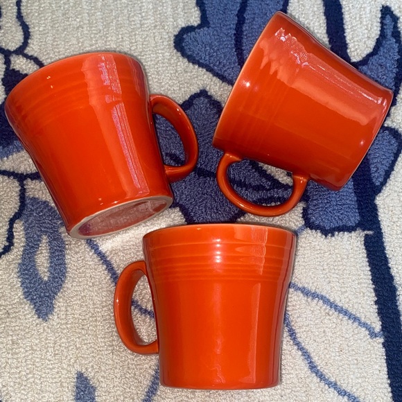 FIESTAWARE SET OF 3 POPPY TAPERED LARGE MUGS - Picture 1 of 4